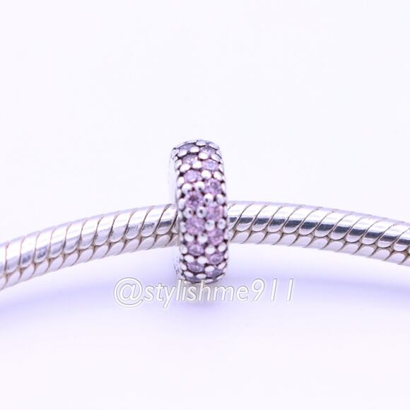 One Authentic PANDORA Sterling Silver Abstract Sparkly Spacer - 791359PCZ - Picture 4 of 8